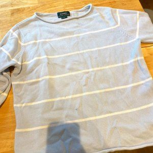 Ralph Lauren Knit Stripped Sweater in Sky Blue